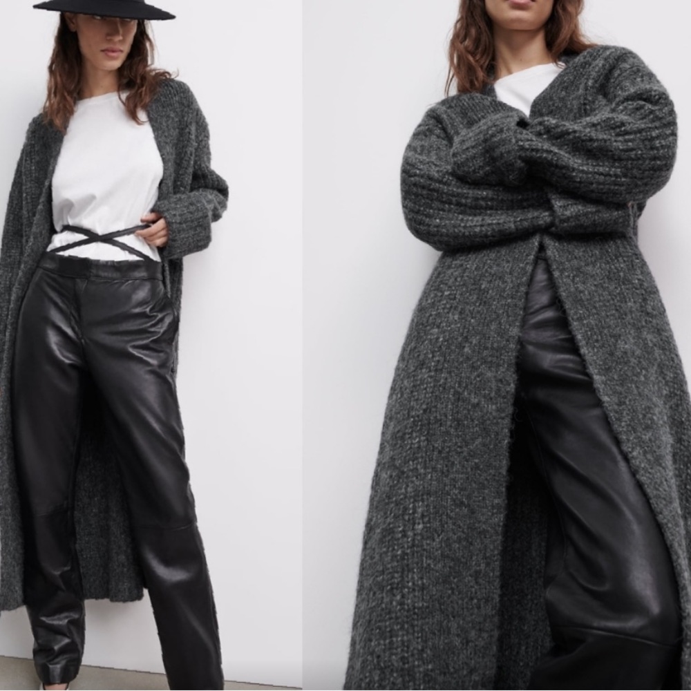 Zara long knit coat